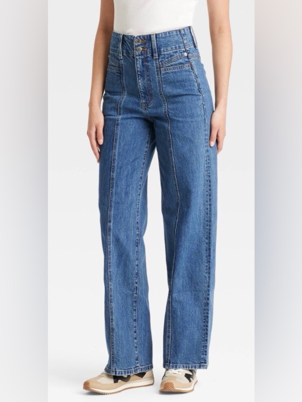 UNIVERSAL THREAD High-Waist Wide-Leg Tailored Blue Jeans Size 6R